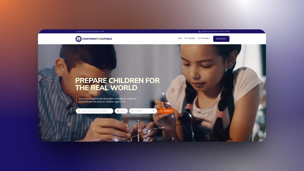 Confident & Capable website screenshot